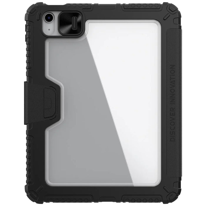 NILLKIN Armor Pro Series for iPad (2025) / 10.9 (2022) Tablet Case PU Leather Cover with Slide Camera Cover and Stand - Black - 3