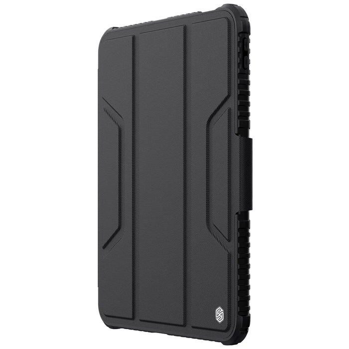 NILLKIN Armor Pro Series for iPad (2025) / 10.9 (2022) Tablet Case PU Leather Cover with Slide Camera Cover and Stand - Black - 4