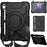 For iPad (2025) / 10.9 (2022) Shockproof Tablet Case Rotary Kickstand PC + Silicone Tablet Cover with Shoulder Strap - All Back - 1