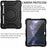 For iPad (2025) / 10.9 (2022) Shockproof Tablet Case Rotary Kickstand PC + Silicone Tablet Cover with Shoulder Strap - All Back - 3
