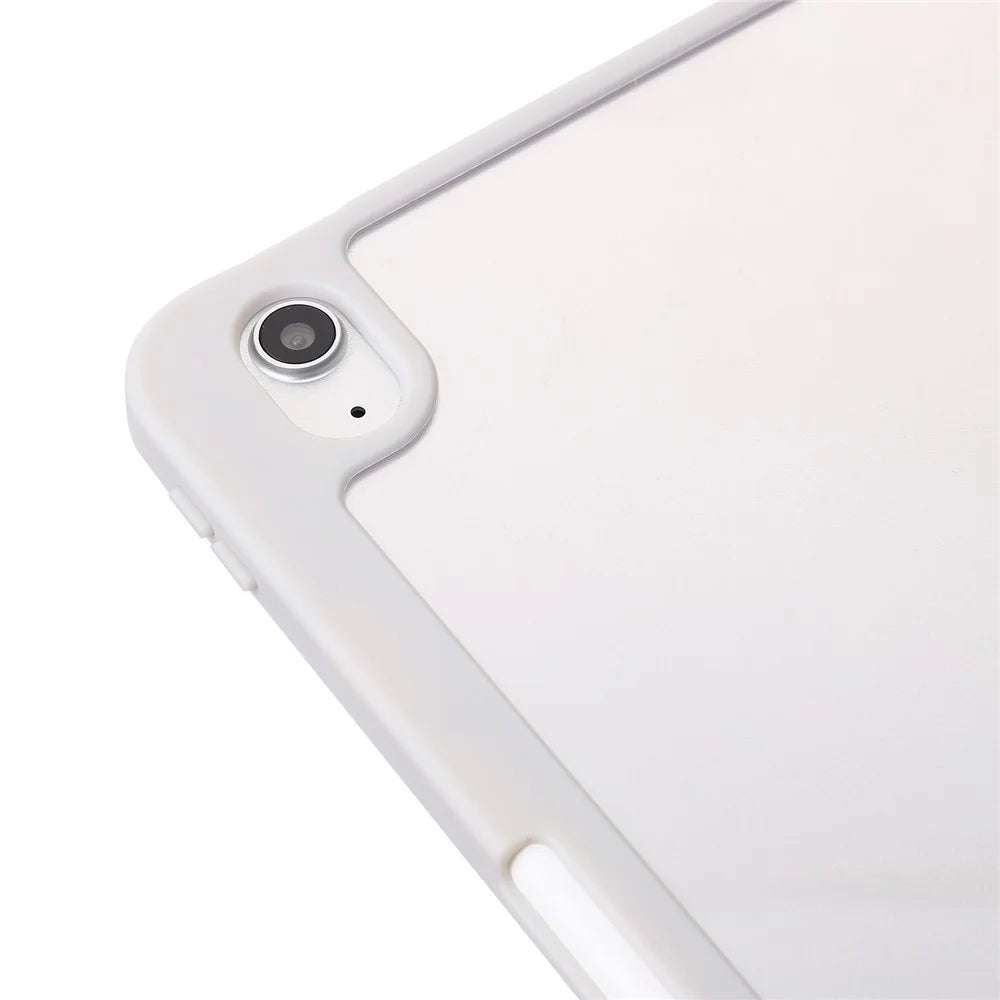 Origami Stand Tablet Cover for iPad (2025) / 10.9 (2022) Auto Wake / Sleep PU Leather + Acrylic Full Protection Case - Beige - 7