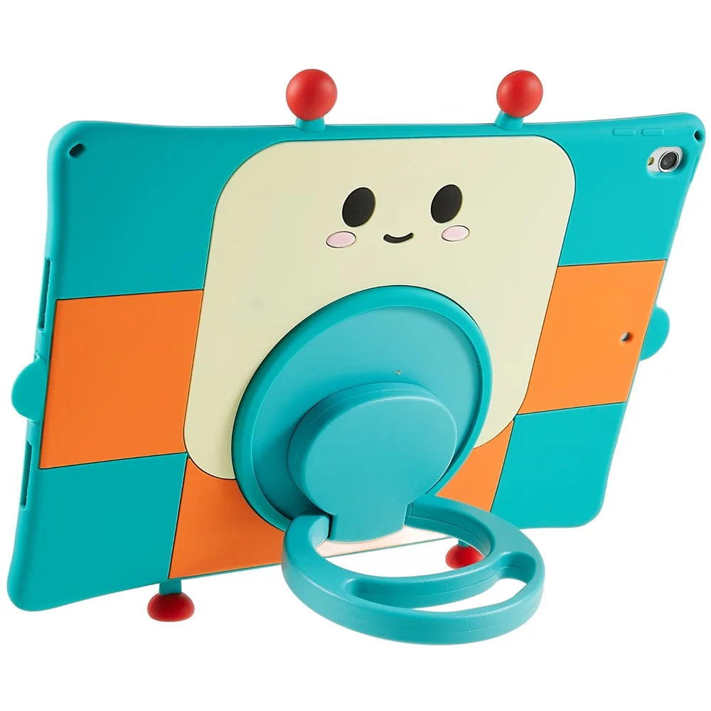 For iPad 10.2 (2021) / (2019) / (2020) / iPad Air 10.5 inch (2019) / Pro 10.5-inch (2017) Kickstand Tablet Case Robot Pattern Anti-scratch Drop-proof Silicone Cover - 1