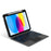 For iPad (2025) / 10.9 (2022) Leather Case + Bluetooth-Compatible Keyboard with Backlight Trackpad - Black - 2