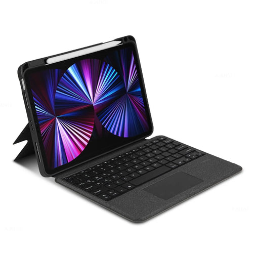 For iPad Pro 11 (2020) / (2021) / (2022) Detachable Bluetooth-compatible Keyboard with Hinge Stand Leather Case - 1