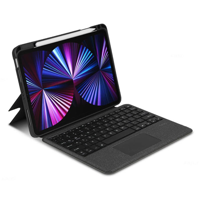 For iPad Pro 12.9 (2020) / (2021) / (2022) Detachable Bluetooth-compatible Keyboard with Hinge Stand Leather Case - 1
