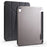 Shockproof Leather Case for iPad (2025) / 10.9 (2022) Anti-Drop Protective Case Transparent V-Fold Stand Tablet Cover with Pencil Slot - Black - 1
