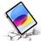 Shockproof Leather Case for iPad (2025) / 10.9 (2022) Anti-Drop Protective Case Transparent V-Fold Stand Tablet Cover with Pencil Slot - Black - 4