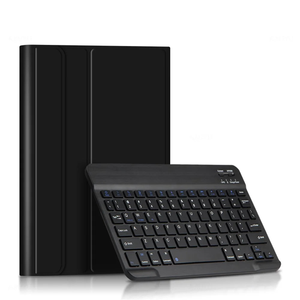 For Lenovo Tab M10 Plus (3rd Gen) Leather Stand Tablet Case with Detachable Magnetic Wireless Keyboard (Without Touchpad) - Black - 5