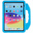 For iPad Air 11 (2026) / (2025) / (2024) Foldable Thumb Kickstand EVA Tablet Case Fall Protection Cover with Handle - Blue - 4