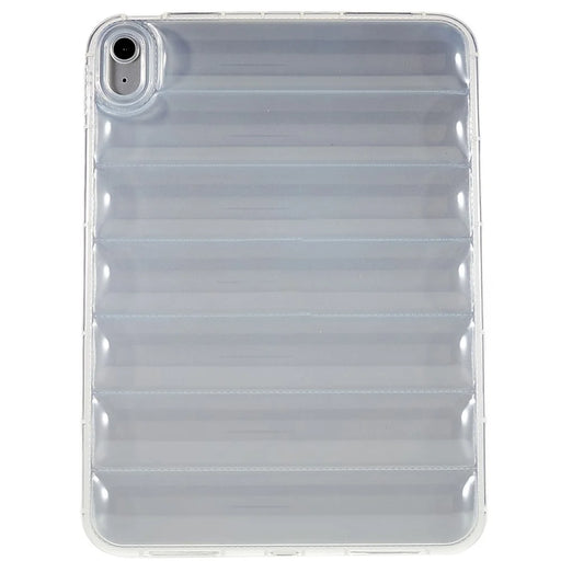 For iPad (2025) / 10.9 (2022) Down Jacket Design Slim Phone Case Anti-Drop Soft TPU Tablet Cover - Transparent - 1