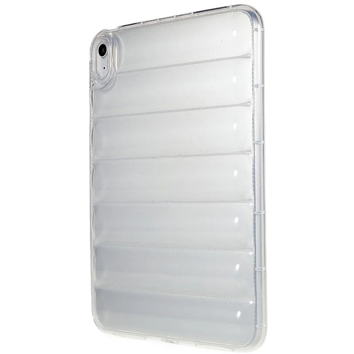 For iPad (2025) / 10.9 (2022) Down Jacket Design Slim Phone Case Anti-Drop Soft TPU Tablet Cover - Transparent - 2
