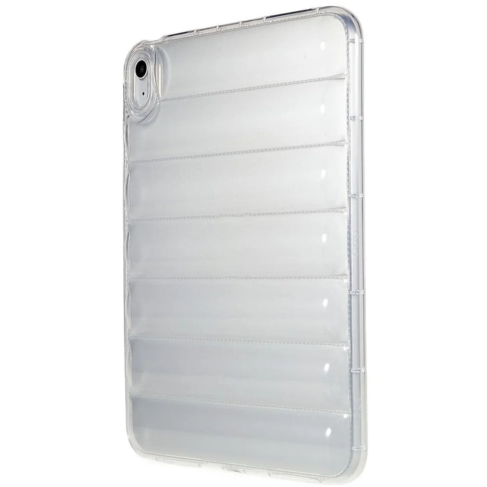 For iPad (2025) / 10.9 (2022) Down Jacket Design Slim Phone Case Anti-Drop Soft TPU Tablet Cover - Transparent - 2