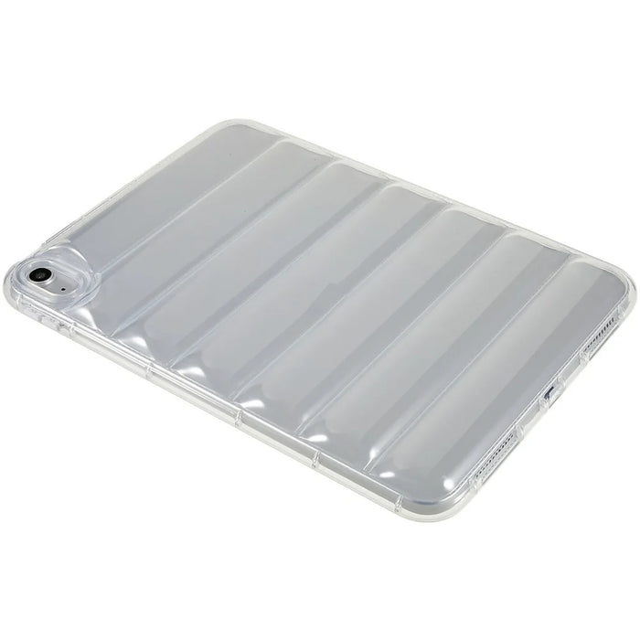 For iPad (2025) / 10.9 (2022) Down Jacket Design Slim Phone Case Anti-Drop Soft TPU Tablet Cover - Transparent - 5