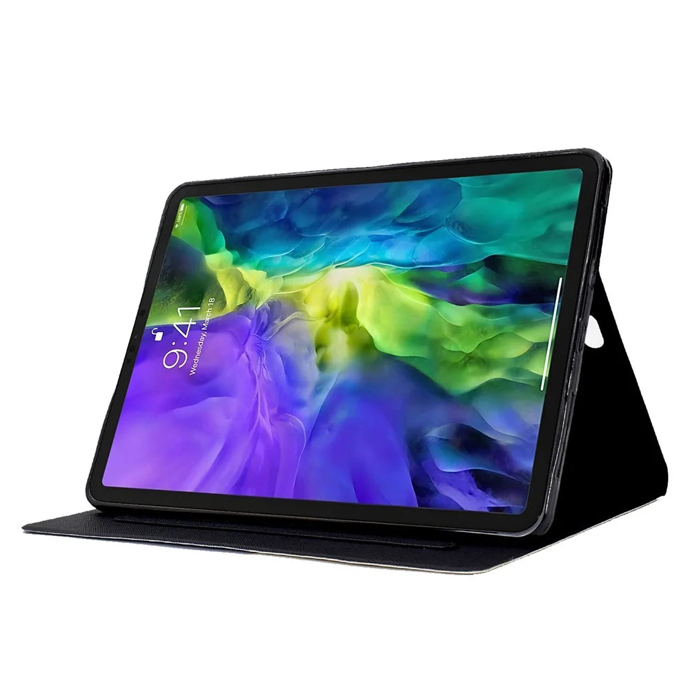 For iPad Air 11 (2026) / (2025) / (2024) / Pro 11 (2018) / (2020) / (2021) / (2022) / Air (2020) (2022) PU Leather Tablet Case - Blue Butterfly - 3