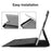 JUNSUNMAY For Microsoft Surface Pro 9 PU Leather + PC Tablet Case Solid Color Full Protection Stand Cover - Dark Blue - 6