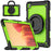 For Samsung Galaxy Tab A7 10.4 (2020) / (2022) T500 / T505 Tablet Case Kickstand PC + Silicone Cover with Shoulder Strap - Black / Lime PC - 1