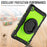 For Samsung Galaxy Tab A7 10.4 (2020) / (2022) T500 / T505 Tablet Case Kickstand PC + Silicone Cover with Shoulder Strap - Black / Lime PC - 4