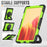 For Samsung Galaxy Tab A7 10.4 (2020) / (2022) T500 / T505 Tablet Case Kickstand PC + Silicone Cover with Shoulder Strap - Black / Lime PC - 5