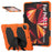 For iPad Pro 12.9 (2022) / (2021) / (2020) / (2018) Protective Case Anti-Fall PC + Silicone Case Scratch-Proof Kickstand Tablet Cover - Orange - 1