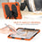 For iPad Pro 12.9 (2022) / (2021) / (2020) / (2018) Protective Case Anti-Fall PC + Silicone Case Scratch-Proof Kickstand Tablet Cover - Orange - 6