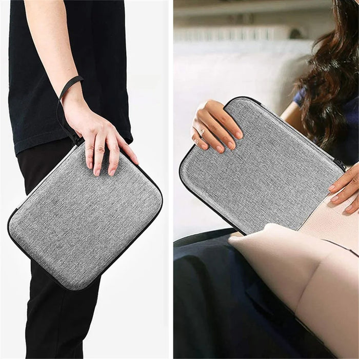For iPad 9.7-11inch Tablet Bag Dual Zipper Portable EVA Carrying Case Splashproof Protective Pouch - 5