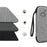 For iPad 9.7-11inch Tablet Bag Dual Zipper Portable EVA Carrying Case Splashproof Protective Pouch - 6