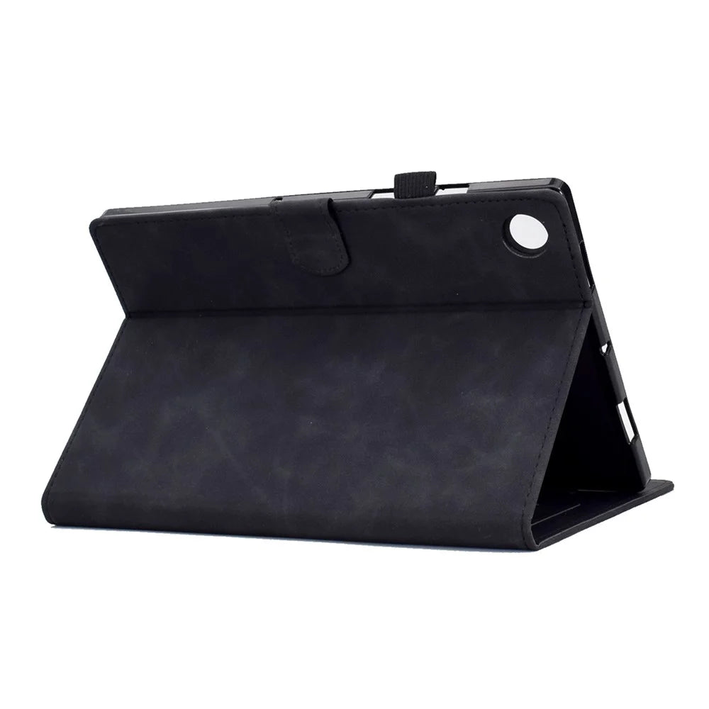 For Lenovo Tab M10 Plus (3rd Gen) / Xiaoxin Pad 2022 10.6 inch PU Leather Butterfly Flower Pattern Imprinted Tablet Cover Stitching Line Stand Smart Protective Case with Card Holder - Black - 4