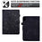 For Lenovo Tab P11 / J606F Butterfly Flower Pattern Imprinted PU Leather Stitching Line  Smart Tablet Cover with Card Holder Stand Shockproof Case - Black - 6