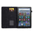 For Amazon Fire HD 8 (2022) / HD 8 Plus (2022) PU Leather Stand Function Card Slots Tablet Case Butterfly Flower Pattern Imprinted Auto Sleep / Wake Cover - Black - 2