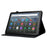 For Amazon Fire HD 8 (2022) / HD 8 Plus (2022) PU Leather Stand Function Card Slots Tablet Case Butterfly Flower Pattern Imprinted Auto Sleep / Wake Cover - Black - 3