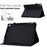 For Samsung Galaxy Tab A7 10.4 (2020) / (2022) T500 / T505 Case Butterfly Flower Pattern PU Leather Stitching Line Tablet Cover Stand - Black - 7