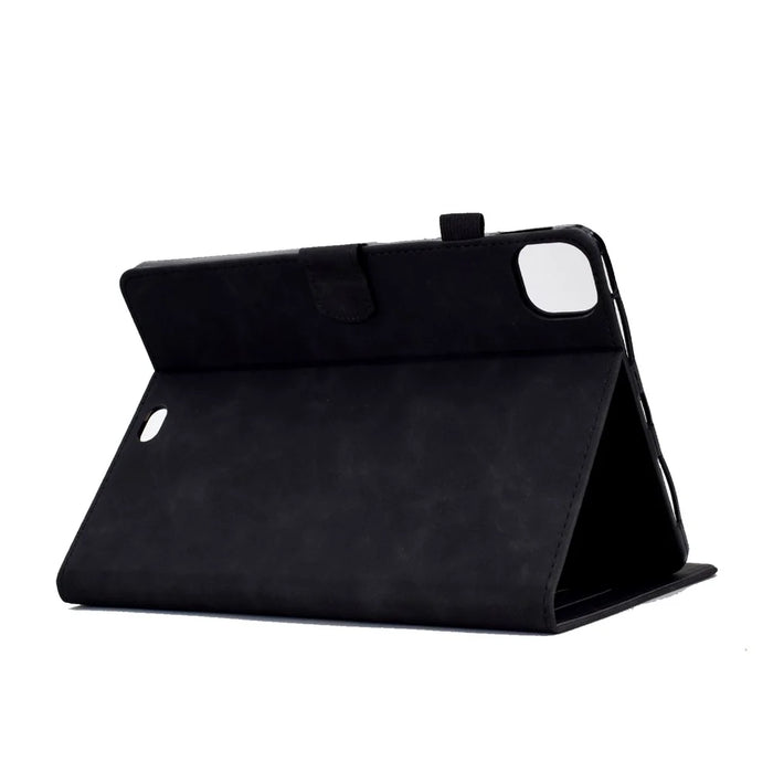 For iPad Air 11 (2026) / (2025) / (2024) / Air (2020) / (2022) / iPad Pro 11 (2022) / (2021) / (2020) / (2018) Leather Case Butterfly Flower Pattern Stand - Black - 4