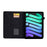 Shockproof Leather Case for iPad mini (2024) / mini (2021) Butterfly Flower Pattern Imprinted Stitching Anti-Scratch Tablet Cover with Card Holder, Stand - Black - 2