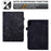 Shockproof Leather Case for iPad mini (2024) / mini (2021) Butterfly Flower Pattern Imprinted Stitching Anti-Scratch Tablet Cover with Card Holder, Stand - Black - 5