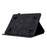 PU Leather Case for 7-inch Tablet, Butterfly Flower Pattern Imprinted Stitching Line Stand Tablet Cover with Card Slots - Black - 3