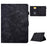 Butterfly Flower Pattern Imprinted Leather Case for 10-inch Tablet, Stitching Line Full Protection Tablet Cover with Card Holder Stand - Black - 1