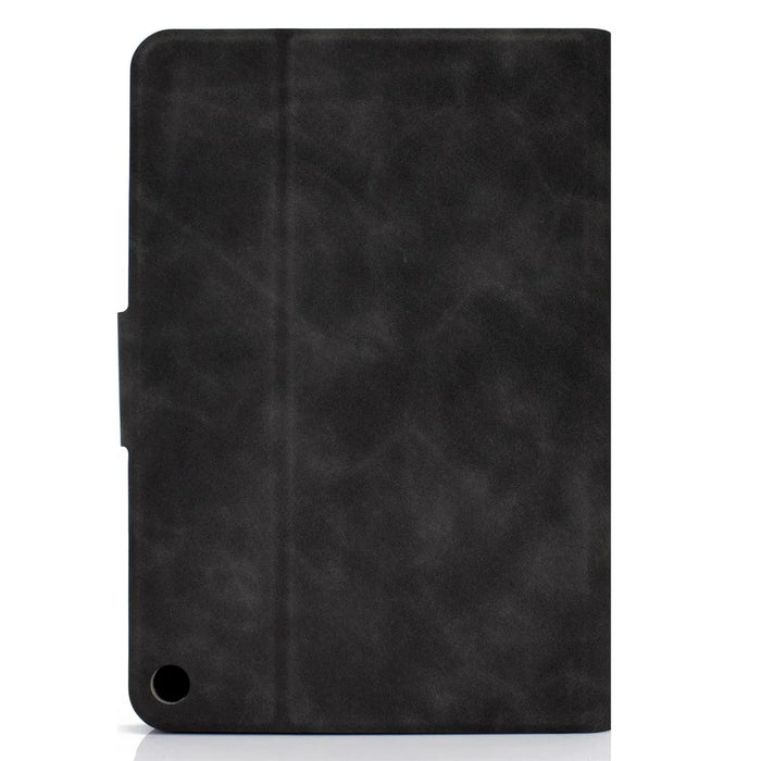 For Amazon Fire HD 8 (2022) Cowhide Texture PU Leather Tablet Case Card Holder Magnetic Clasp Cover with Foldable Stand - Grey - 6