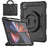 For iPad Pro 12.9 (2018) / (2020) / (2021) / (2022) 360-Degree Rotating Kickstand Tablet Case Anti-drop PC + Silicone Protective Cover with Shoulder Strap - Black - 1