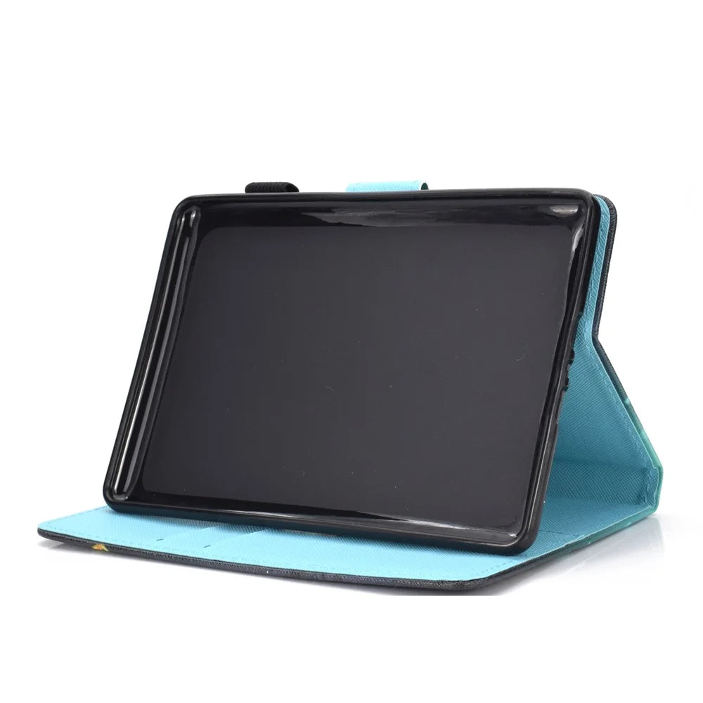 For Amazon Kindle Youth Edition 2022 Folio Flip Tablet Stand Case Stitching Line PU Leather Card Holder Protective Cover - White Cat - 5
