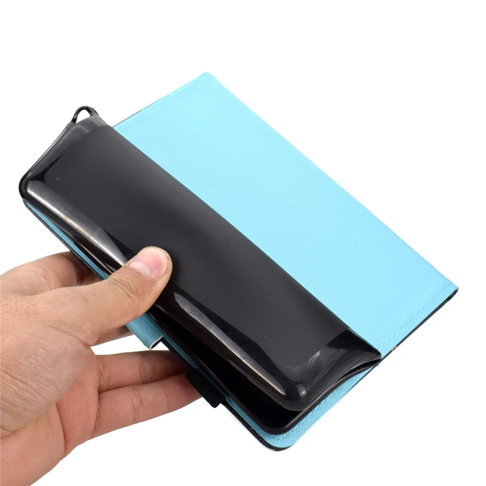For Amazon Kindle Youth Edition 2022 Folio Flip Tablet Stand Case Stitching Line PU Leather Card Holder Protective Cover - White Cat - 7