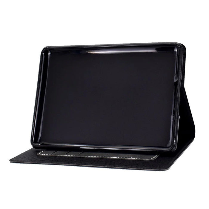 For Amazon Kindle Youth Edition 2022 Folio Stand PU Leather Cowhide Texture Tablet Case Card Holder Magnetic Cover - Grey - 4