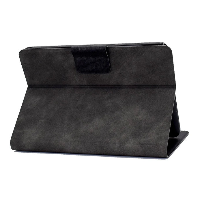 For Amazon Kindle Youth Edition 2022 Folio Stand PU Leather Cowhide Texture Tablet Case Card Holder Magnetic Cover - Grey - 5