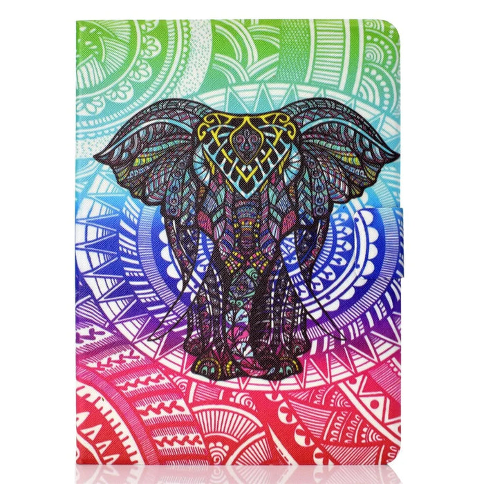 For Amazon Kindle Youth Edition 2022 Pattern Printing Flip Tablet Case PU Leather Card Holder Stand Magnetic Cover - Elephant - 2