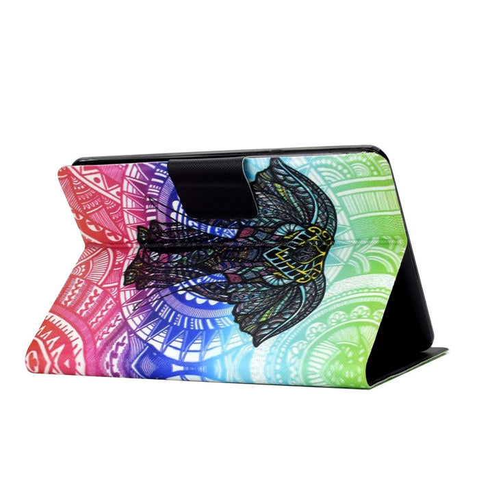 For Amazon Kindle Youth Edition 2022 Pattern Printing Flip Tablet Case PU Leather Card Holder Stand Magnetic Cover - Elephant - 5