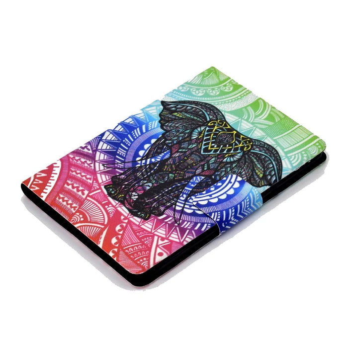 For Amazon Kindle Youth Edition 2022 Pattern Printing Flip Tablet Case PU Leather Card Holder Stand Magnetic Cover - Elephant - 7
