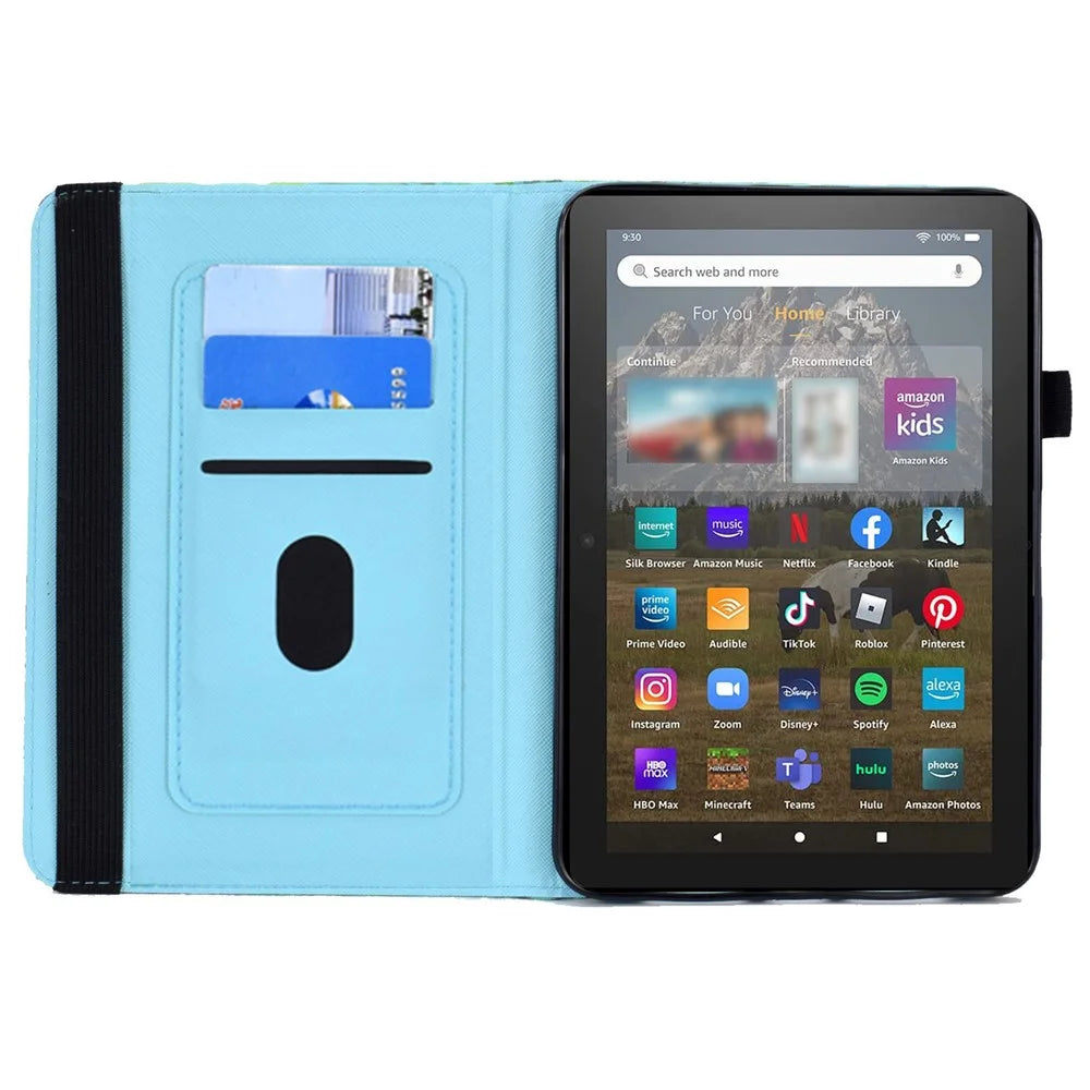 For Amazon Kindle Youth Edition 2022 PU Leather Book Style Flip Tablet Case Pattern Printing Card Holder Shockproof Cover with Elastic Band - Butterflies - 4