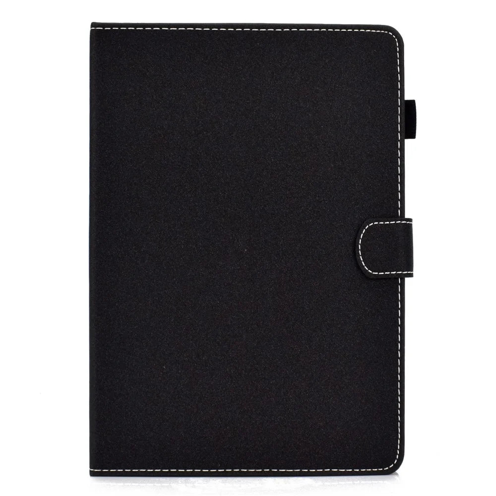 For Amazon Kindle Youth Edition 2022 PU Leather Stitching Line Tablet Case Card Slot Stand Folio Cover with Pencil Holder - Black - 2