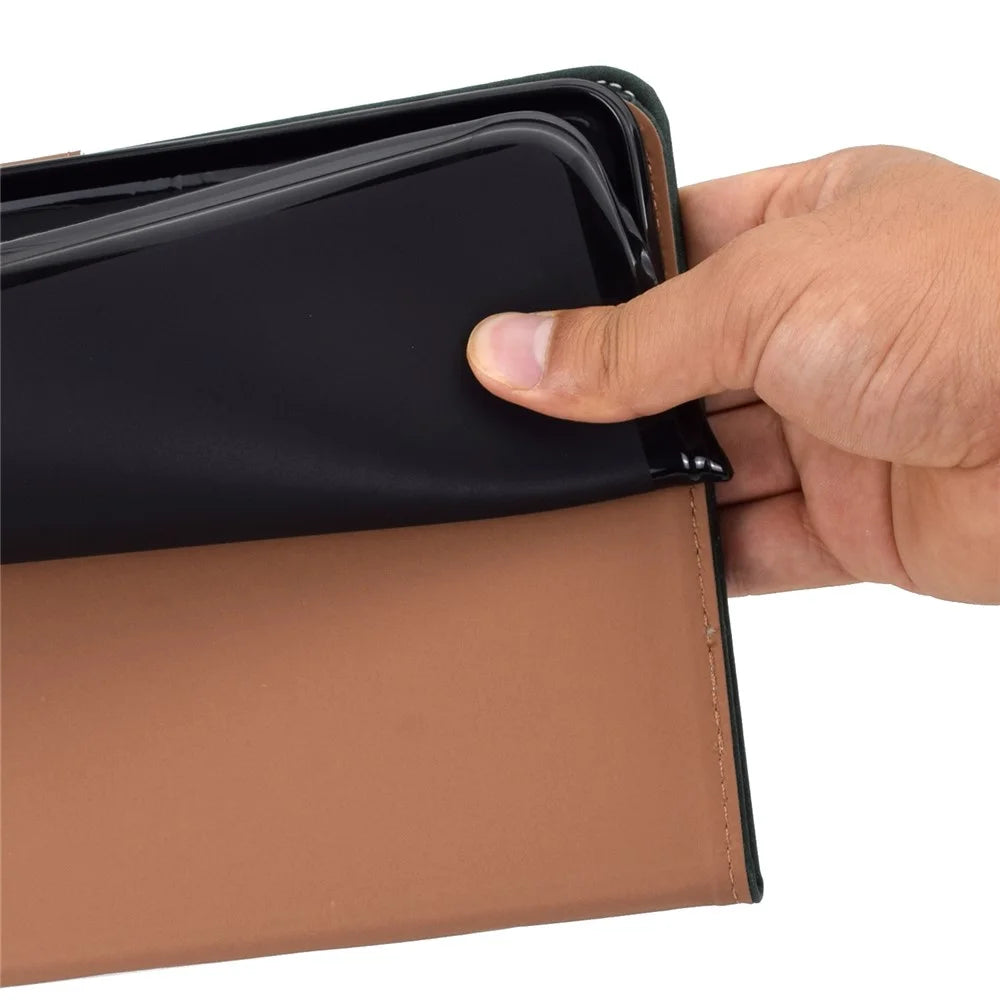 For Amazon Kindle Youth Edition 2022 PU Leather Stitching Line Tablet Case Card Slot Stand Folio Cover with Pencil Holder - Black - 6