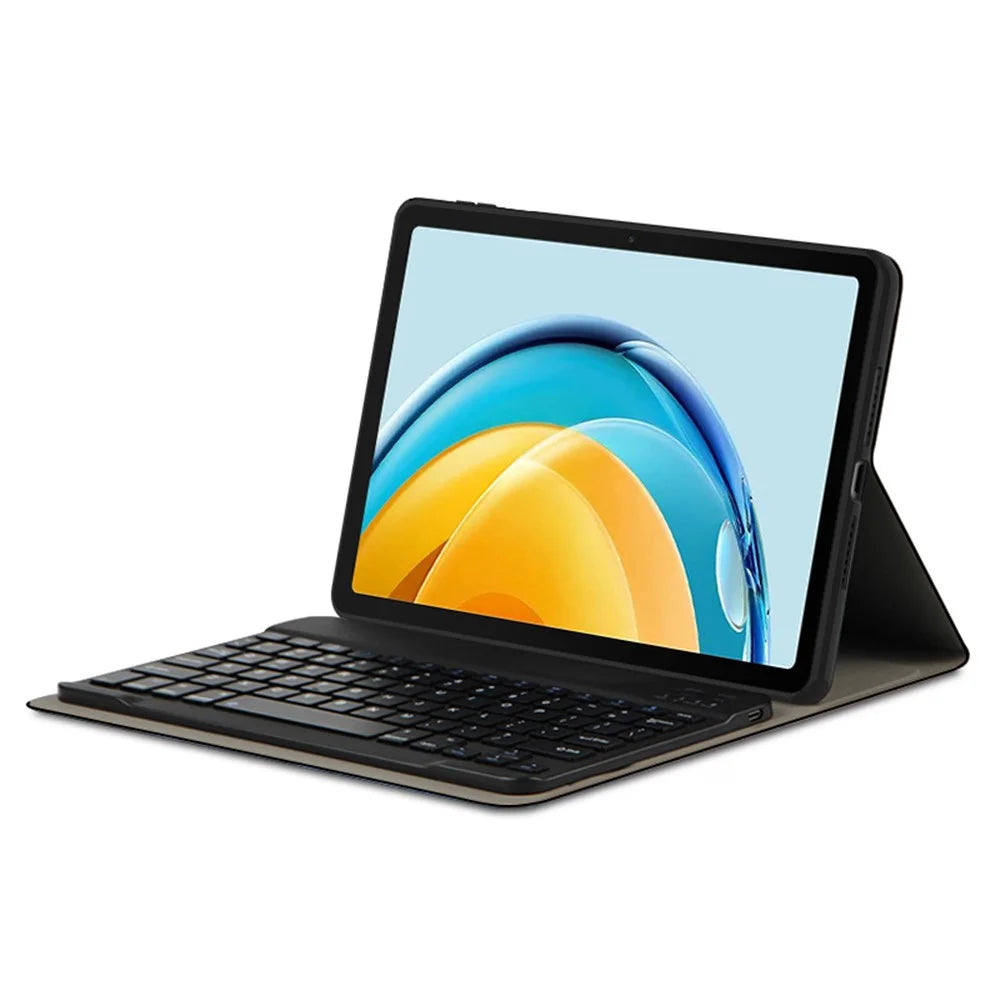 For Huawei MatePad SE 10.4-inchLeather Stand Tablet Case with Detachable Magnetic Wireless Keyboard (Without Touchpad) - Black - 7