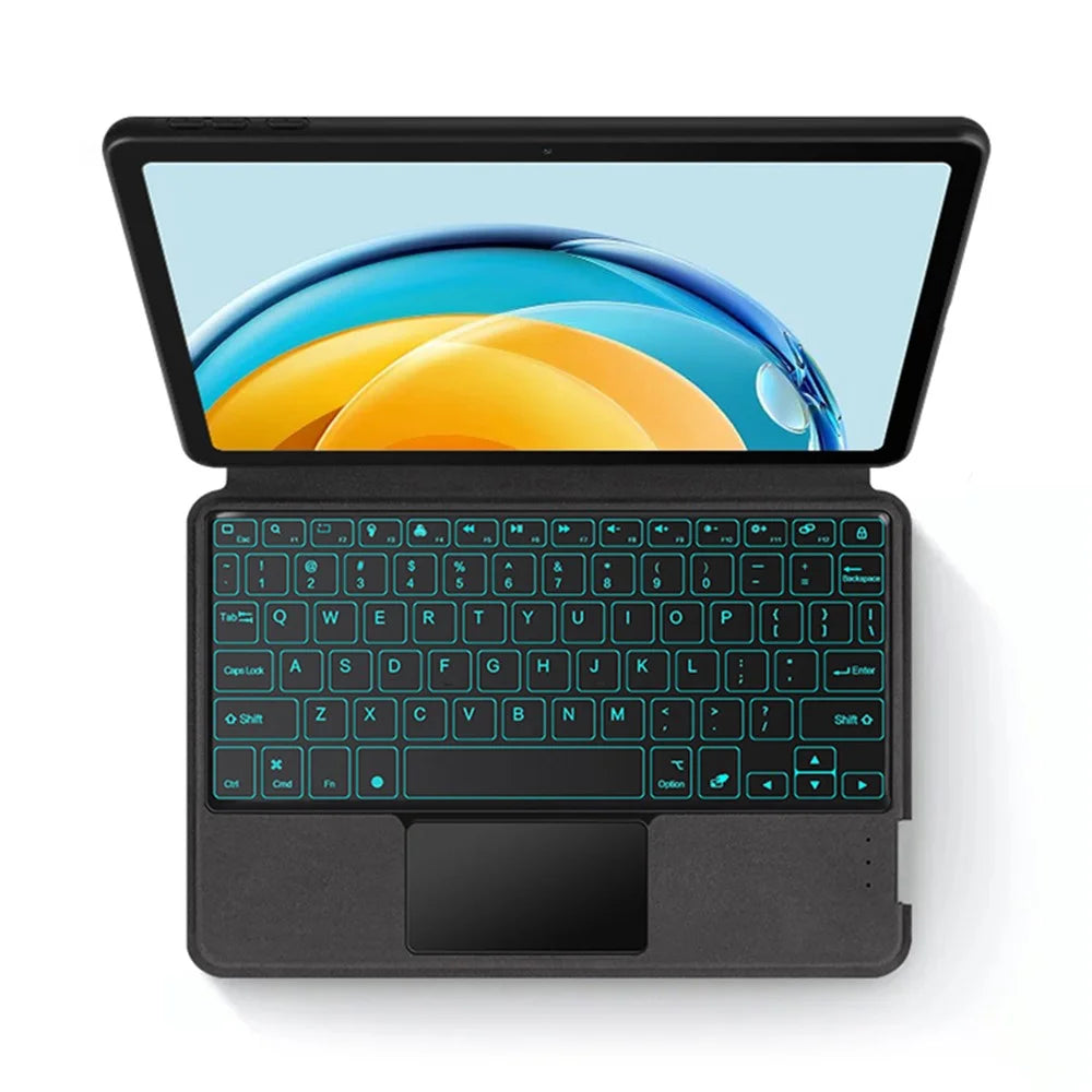 For Huawei MatePad SE 10.4-inch Leather Case + Touchpad Bluetooth-compatible Keyboard with Backlit - 5